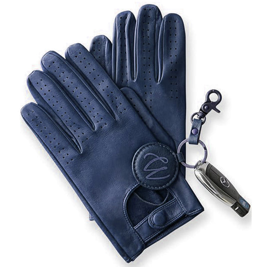 Apex Wear Leather Driving Gloves 100% Real Genuine Lambskin Navy