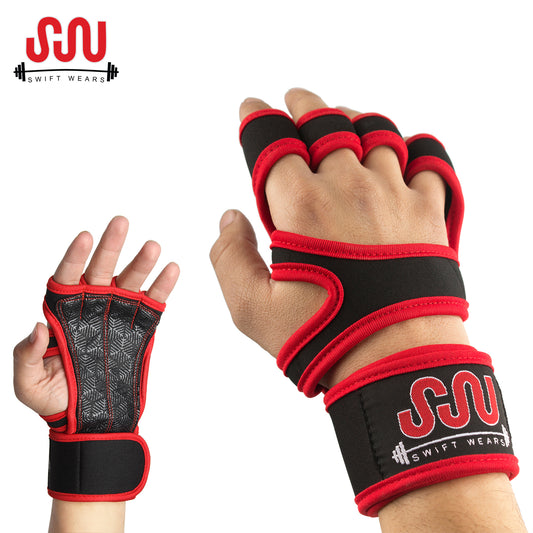 Ultimate Gym Fitness Workout Gloves Red