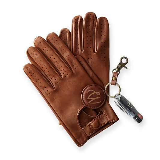 Apex Wear Leather Driving Gloves 100% Real Genuine Lambskin Tan